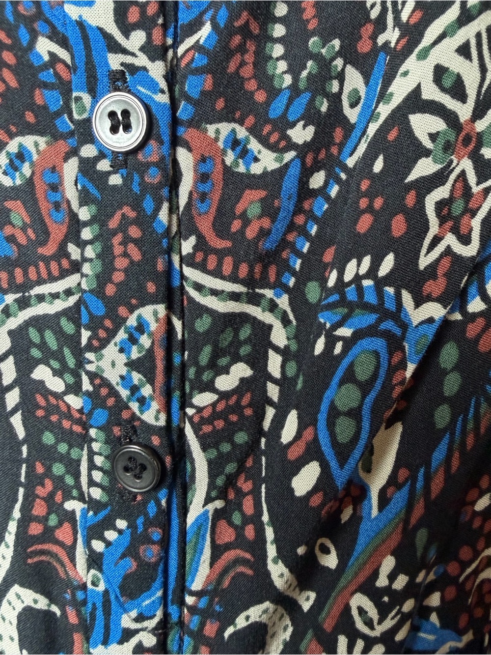 Free People Maxi Dress Blue Boho Paisley Criss Cross Back Large - Picture 12 of 12